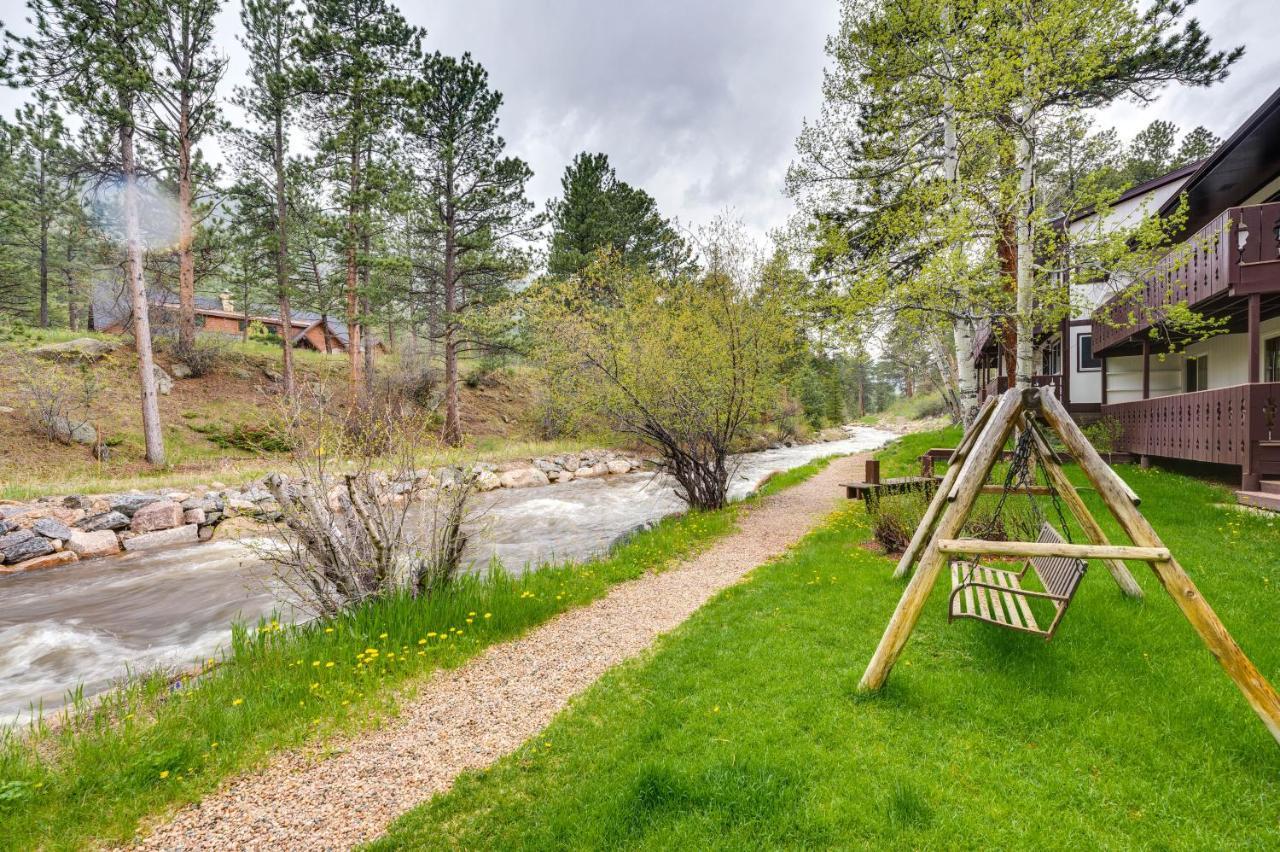 Estes Park Condo Rental Balcony With River Views! Exterior foto
